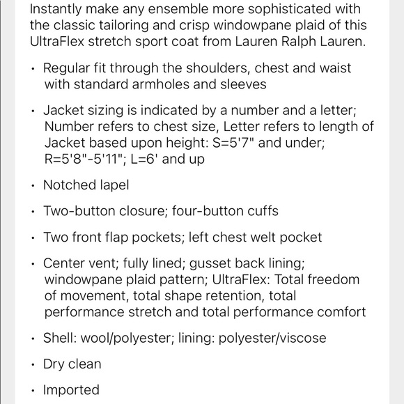 Lauren Ralph Lauren Men’s Classic Fit Ultra Flex - Picture 8 of 8